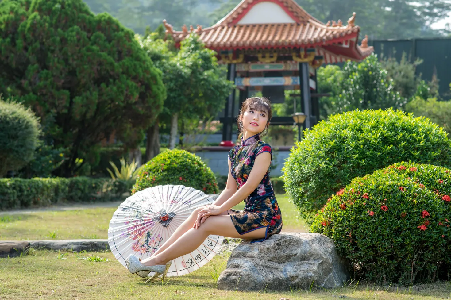 [Mzsock] NO.194 Yu Chen short cheongsam high heels beautiful legs street photography#[105P]-27